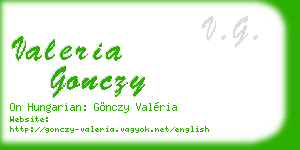 valeria gonczy business card