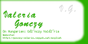 valeria gonczy business card